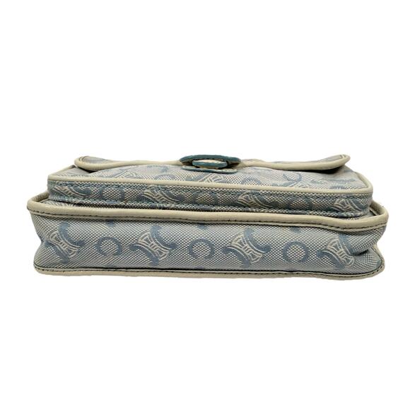 Vintage CELINE Macadam Blue White Monogram Shoulder Bag - Picture 6 of 16